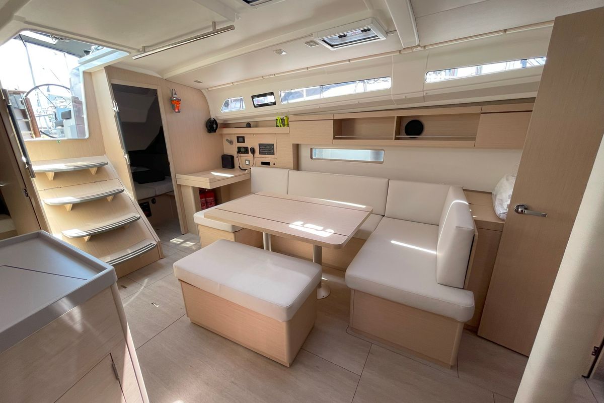 Salon of Neda, a Beneteau Oceanis 40.1 sailboat at Athens, Greece