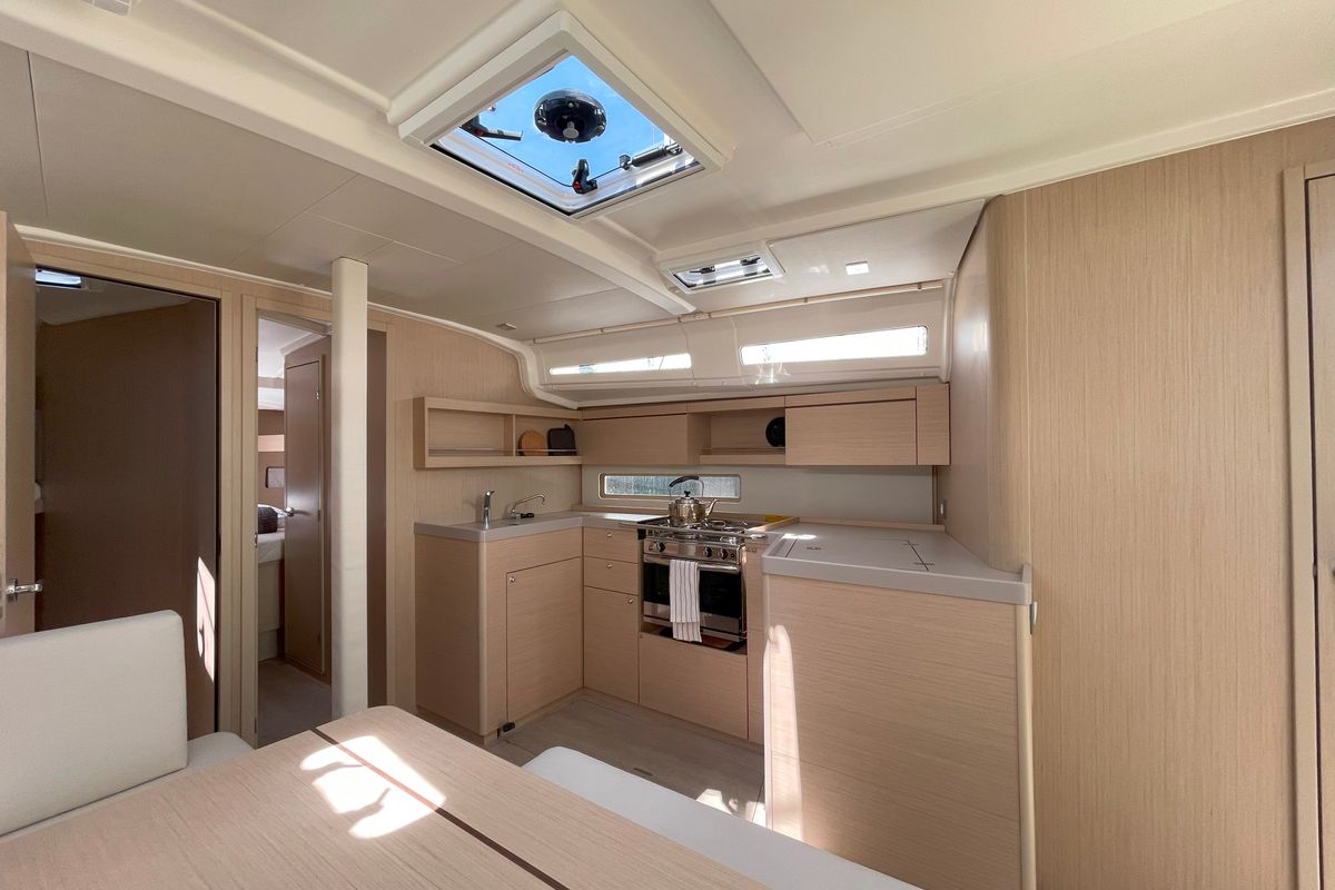 Galley of Neda, a Beneteau Oceanis 40.1 sailboat at Athens, Greece