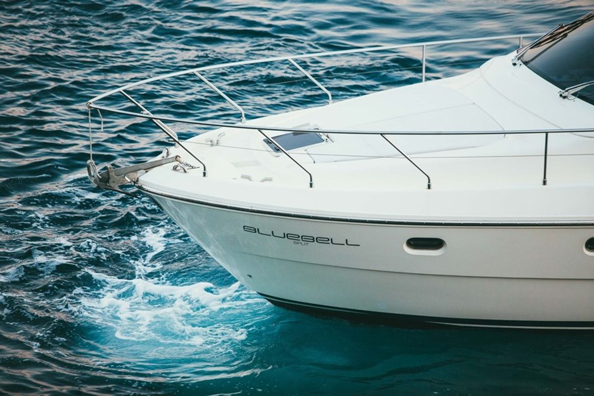 Exterior view of Bluebell, a Ferretti Yachts 460i yacht at Podstrana - Miljevac, Croatia