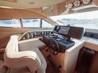 Cockpit of Bluebell, a Ferretti Yachts 460i yacht at Podstrana - Miljevac, Croatia