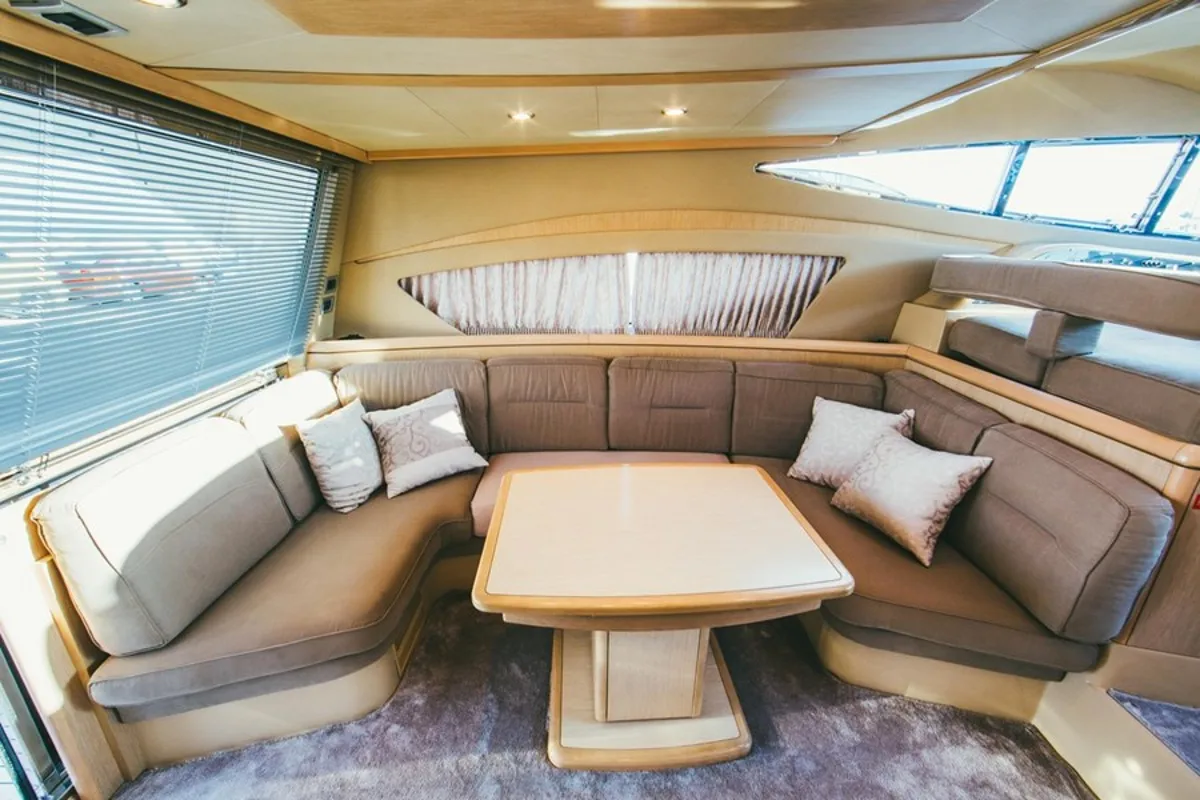 Salon of Bluebell, a Ferretti Yachts 460i yacht at Podstrana - Miljevac, Croatia