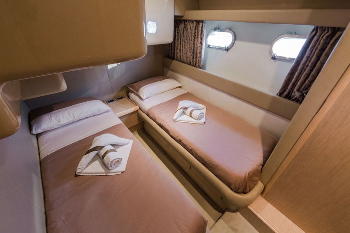 Cabin on Bluebell, a Ferretti Yachts 460i yacht at Podstrana - Miljevac, Croatia
