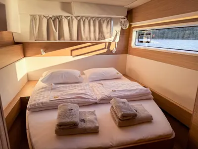 Cabin on Dona, a Lagoon 43 catamaran at Seget Donji, Croatia
