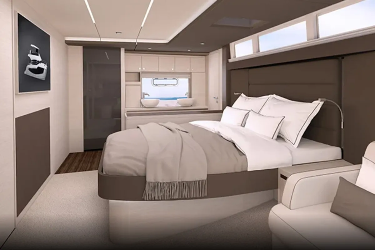 Exterior view of Lucy, a Aquila Yachts Aquila 50 Yacht catamaran at Cannigione, Italy
