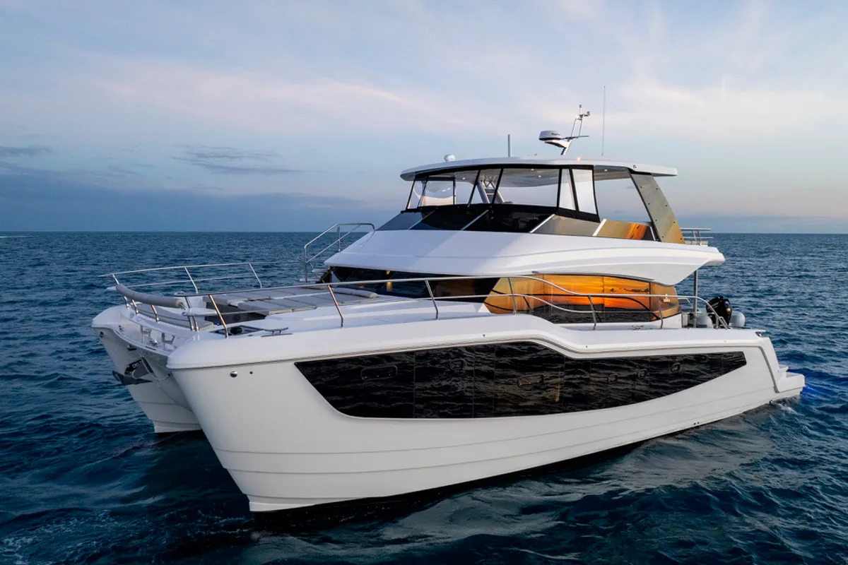Cabin on Lucy, a Aquila Yachts Aquila 50 Yacht catamaran at Cannigione, Italy