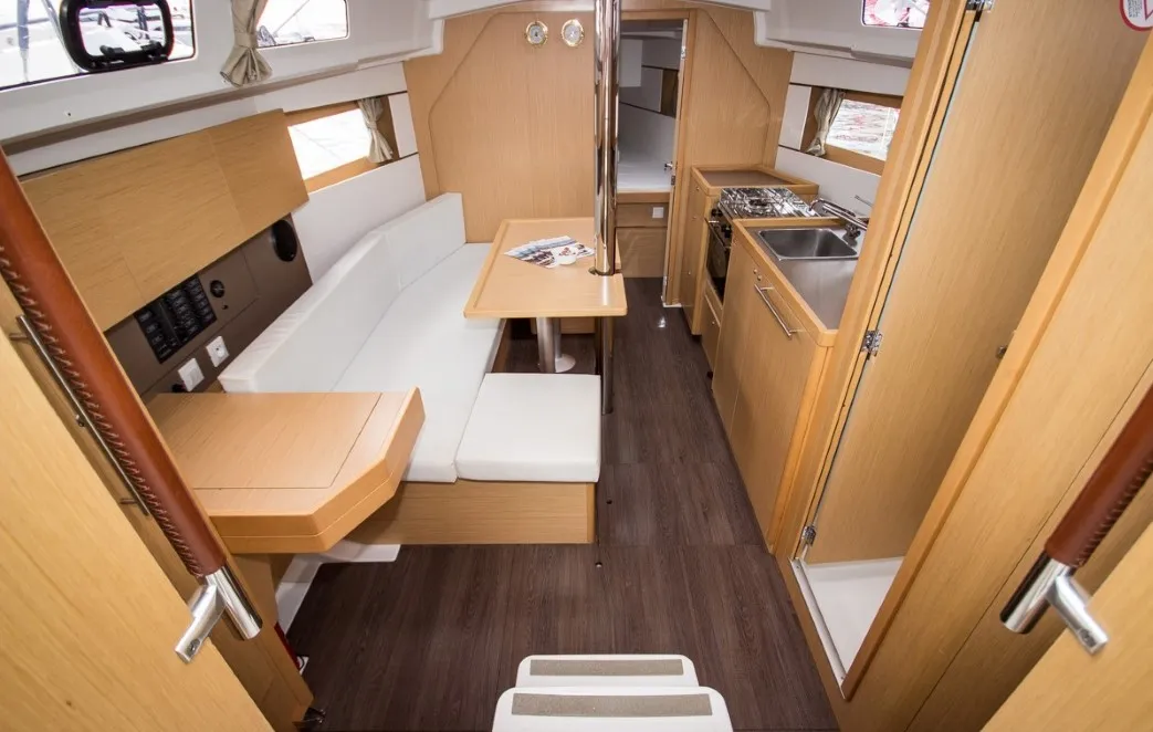 Salon of Gala, a Bavaria C42 sailboat at Split, Croatia