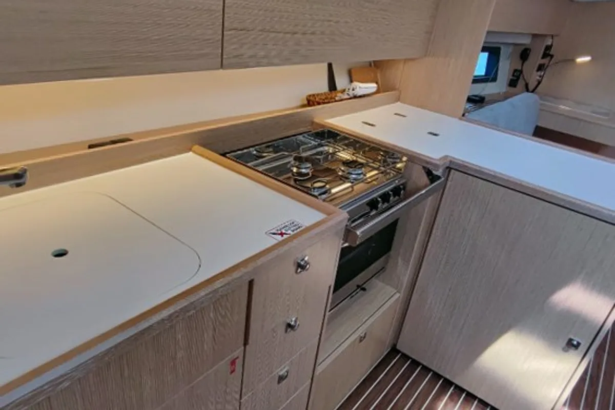 Galley of Gala, a Bavaria C42 sailboat at Split, Croatia