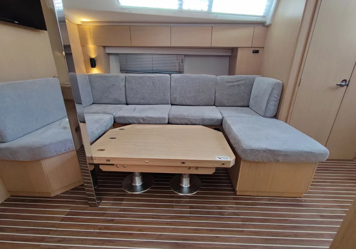 Salon of Gala, a Bavaria C42 sailboat at Split, Croatia