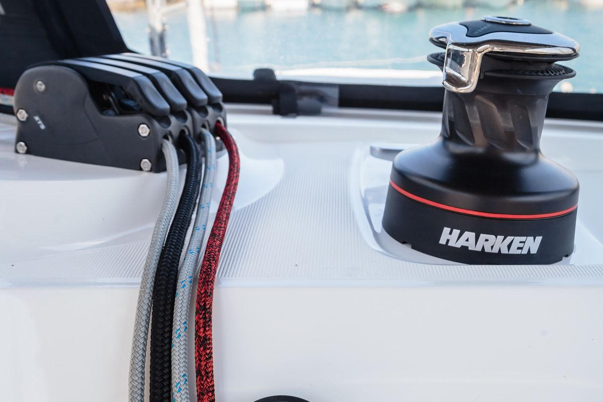Gelso - Standard line, a Lagoon 40 catamaran at Olbia, Italy
