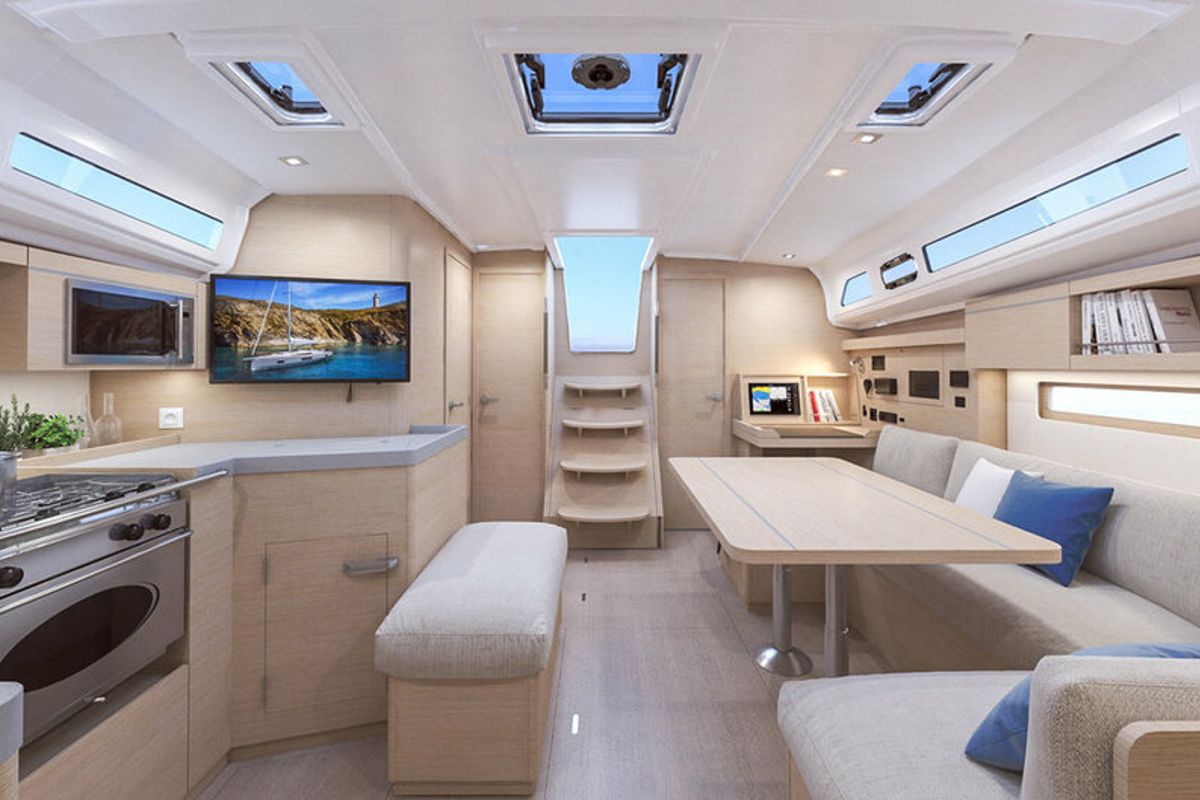 Salon of Keiki, a Beneteau Oceanis 40.1 sailboat at Općina Medulin, Croatia