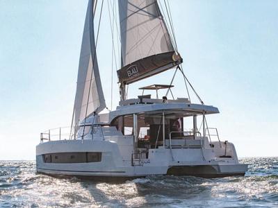 Exterior view of NN2, a Bali Catspace catamaran at Preveza, Greece