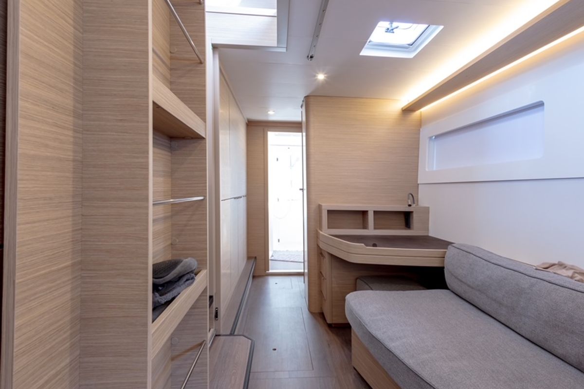Cabin on JEMALE, a Lagoon 46 catamaran at Ajaccio, France