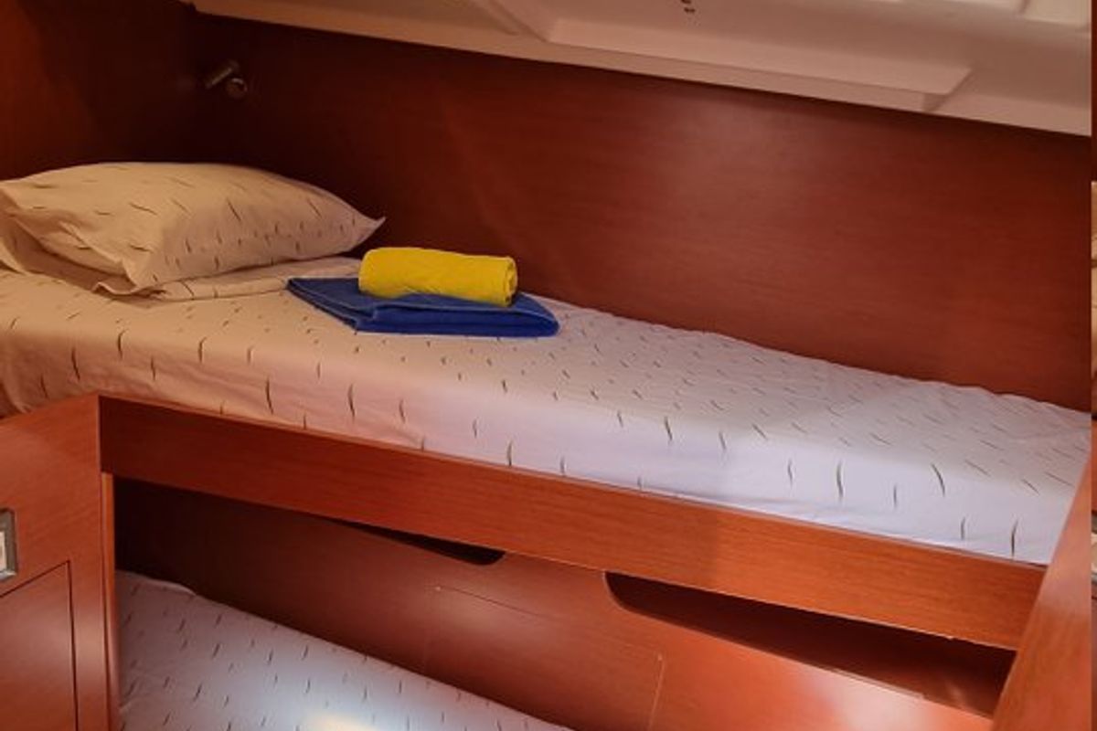 Cabin on South Point, a Beneteau Oceanis 51.1 sailboat at Split, Croatia