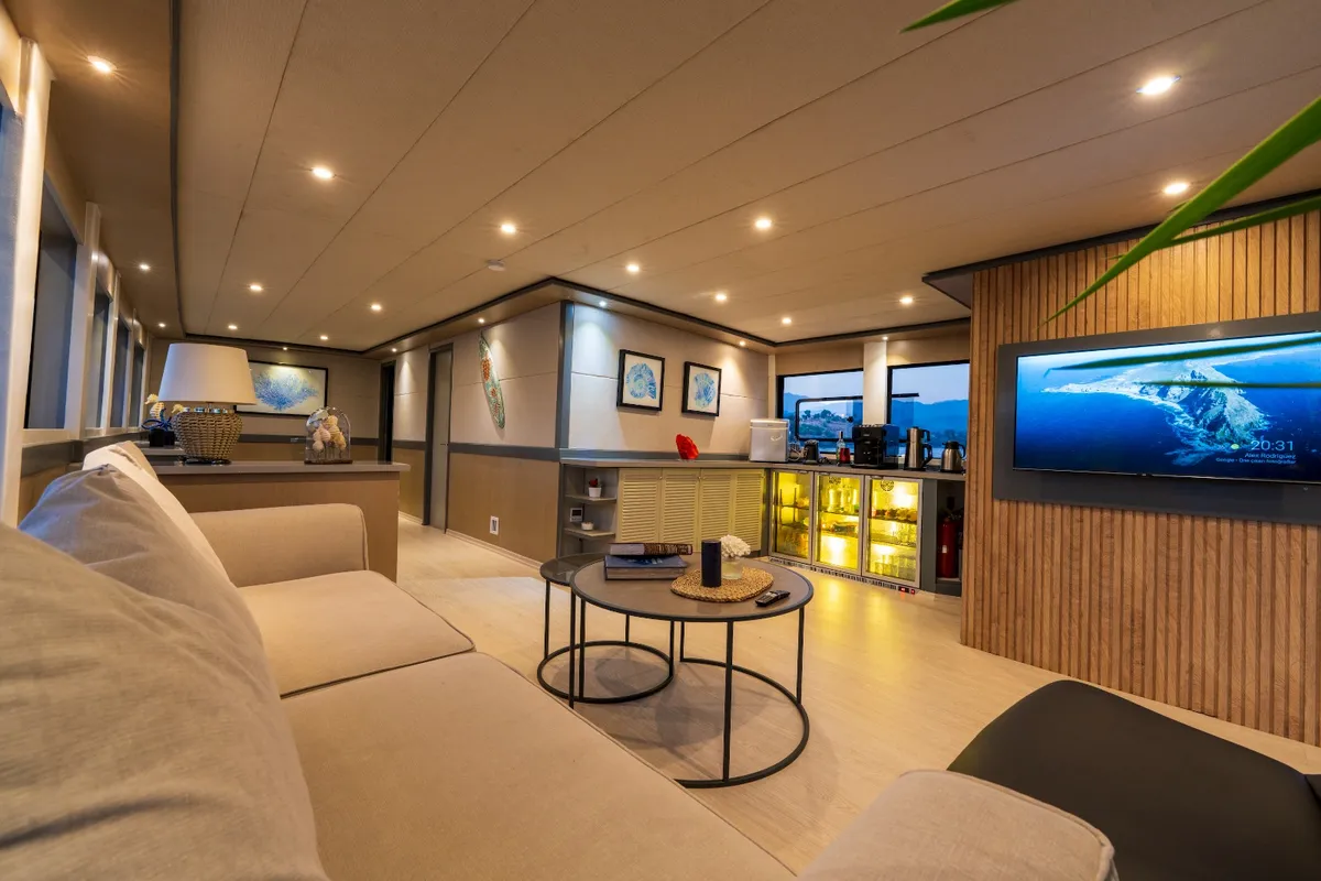 Salon of Albatros Explorer, a Custom Made Albatros Explorer yacht at Fethiye, Turkey