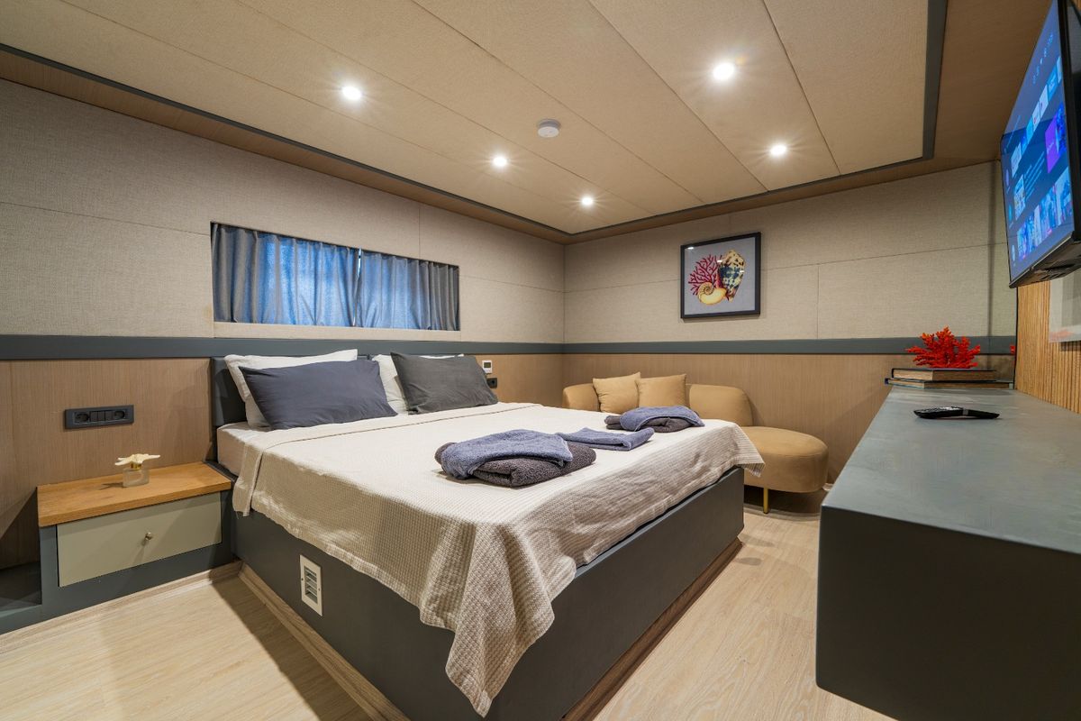 Cabin on Albatros Explorer, a Custom Made Albatros Explorer yacht at Fethiye, Turkey
