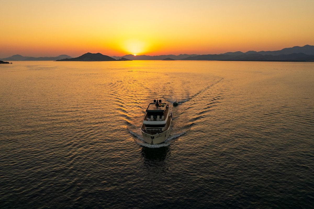 Exterior view of Albatros Explorer, a Custom Made Albatros Explorer yacht at Fethiye, Turkey