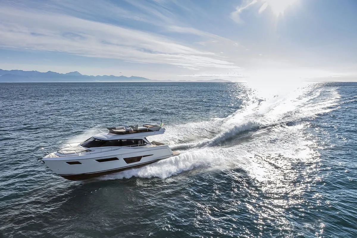 Exterior view of DDM29, a Ferretti Yachts 500 yacht at Općina Sukošan, Croatia