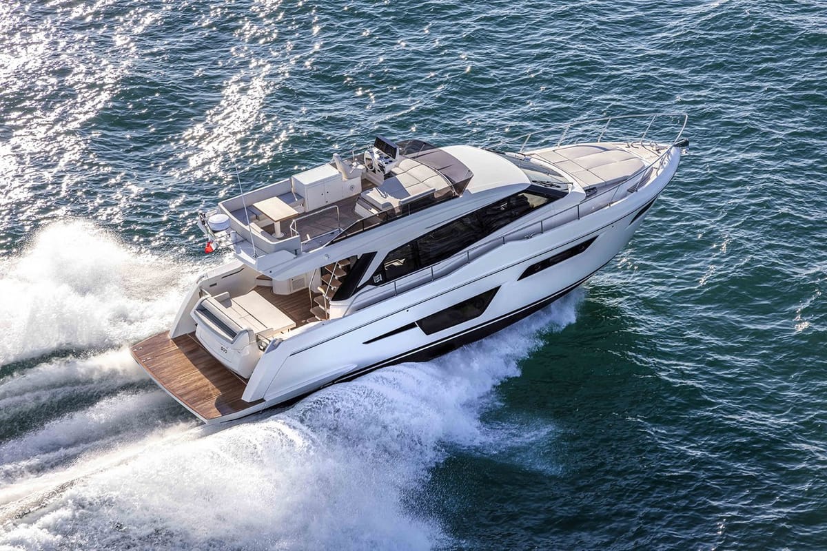 Exterior view of DDM29, a Ferretti Yachts 500 yacht at Općina Sukošan, Croatia