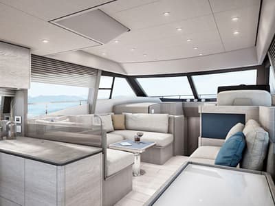 Salon of DDM29, a Ferretti Yachts 500 yacht at Općina Sukošan, Croatia