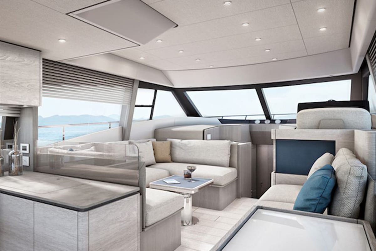 Salon of DDM29, a Ferretti Yachts 500 yacht at Općina Sukošan, Croatia