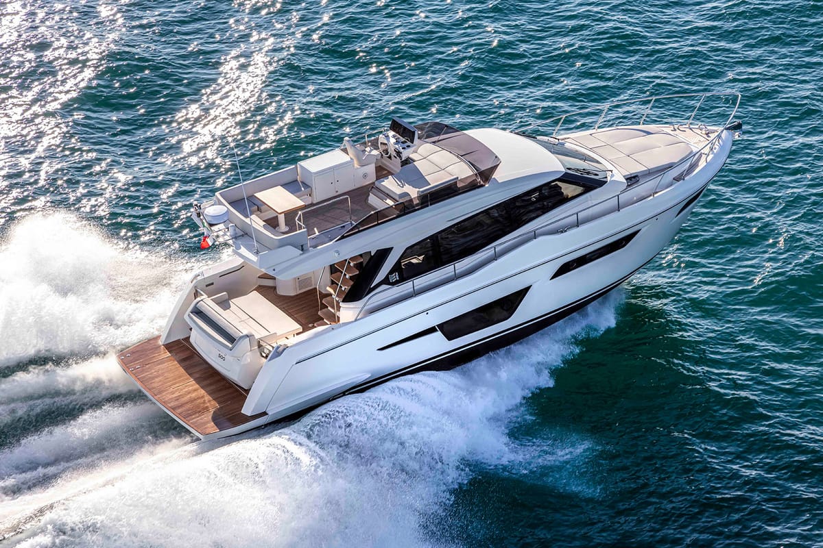 Exterior view of DDM29, a Ferretti Yachts 500 yacht at Općina Sukošan, Croatia