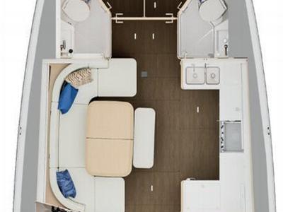 Floor plan of NN, a Jeanneau Sun Odyssey 455 sailboat at Cecina, Italy