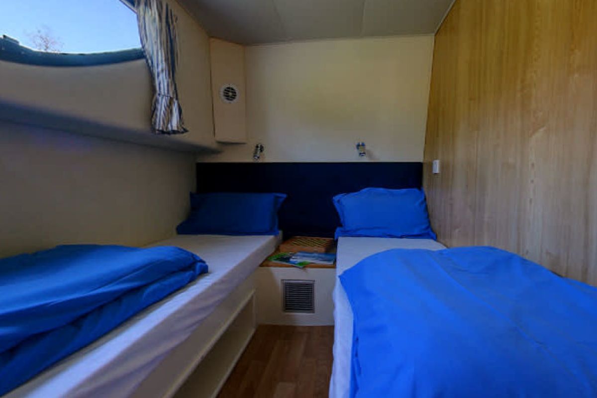 Cabin on Magnifique, a Cygnet Magnifique motorboat at Portiragnes, France