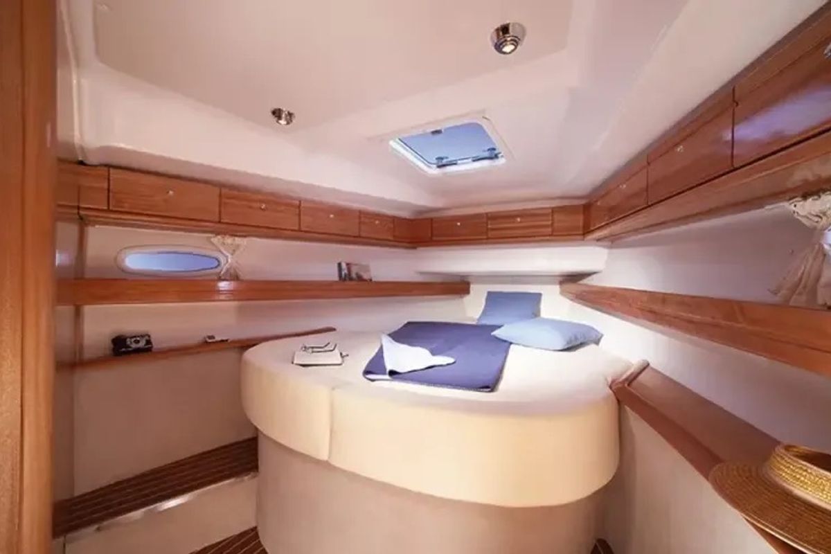 Cabin on Ocean Caresser, a Bavaria 46 Cruiser sailboat at Msida, Malta