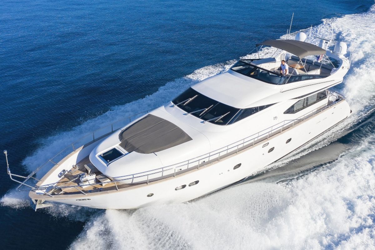 Exterior view of Hope I, a Maiora 20S yacht at Grad Kaštela, Croatia