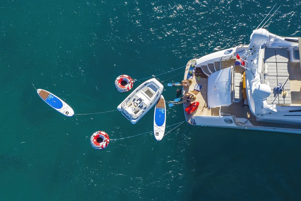 Exterior view of Hope I, a Maiora 20S yacht at Grad Kaštela, Croatia