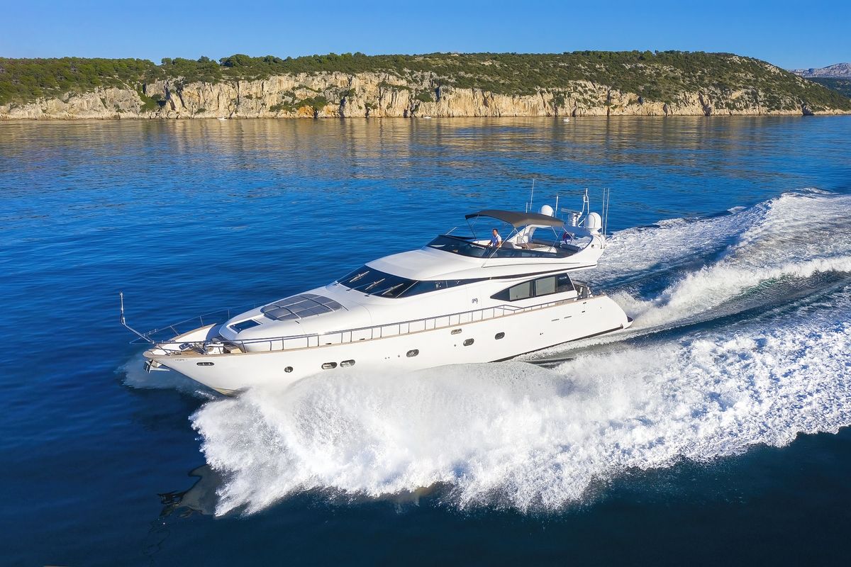 Exterior view of Hope I, a Maiora 20S yacht at Grad Kaštela, Croatia
