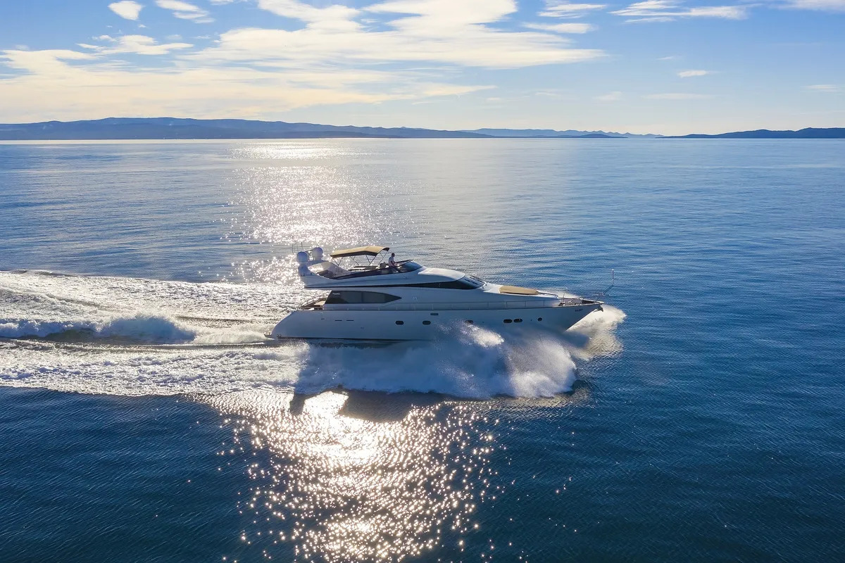 Exterior view of Hope I, a Maiora 20S yacht at Grad Kaštela, Croatia