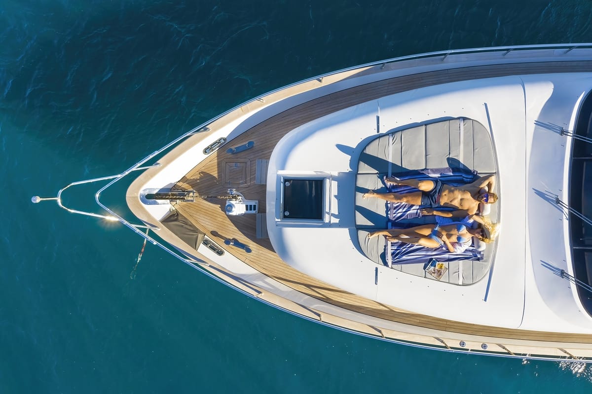Deck of Hope I, a Maiora 20S yacht at Grad Kaštela, Croatia