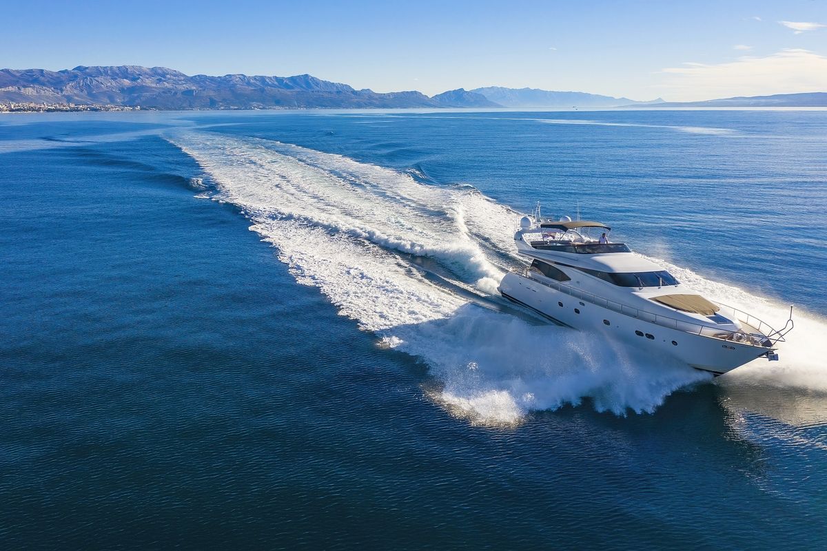 Exterior view of Hope I, a Maiora 20S yacht at Grad Kaštela, Croatia