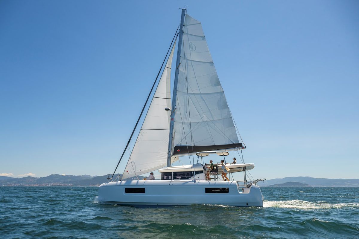 Exterior view of Epic Life, a Lagoon 43 catamaran at Road Town, British Virgin Islands