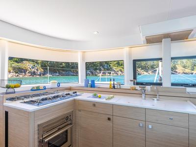 Galley of Epic Life, a Lagoon 43 catamaran at Road Town, British Virgin Islands