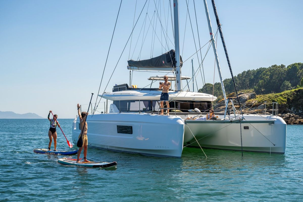Exterior view of Epic Life, a Lagoon 43 catamaran at Road Town, British Virgin Islands
