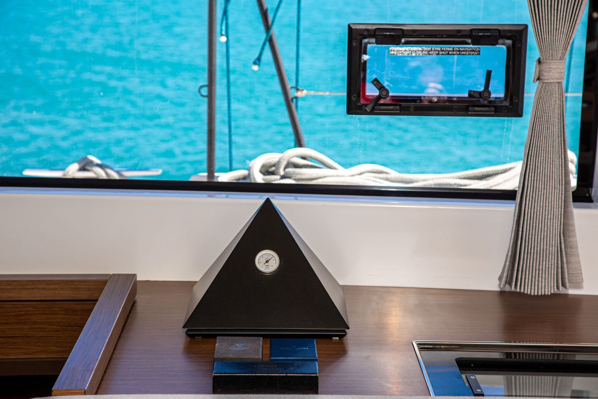 Magnum Opus, a Lagoon 50 catamaran at Preveza, Greece