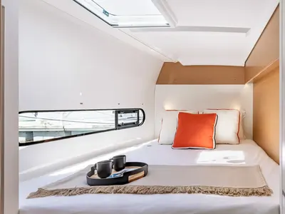 Cabin on Minoas, a Excess 11 catamaran at Tourlos, Greece