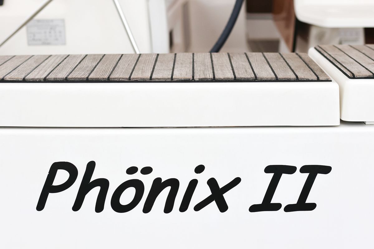 Phonix II, a Dufour 412 GL sailboat at Grad Biograd na Moru, Croatia