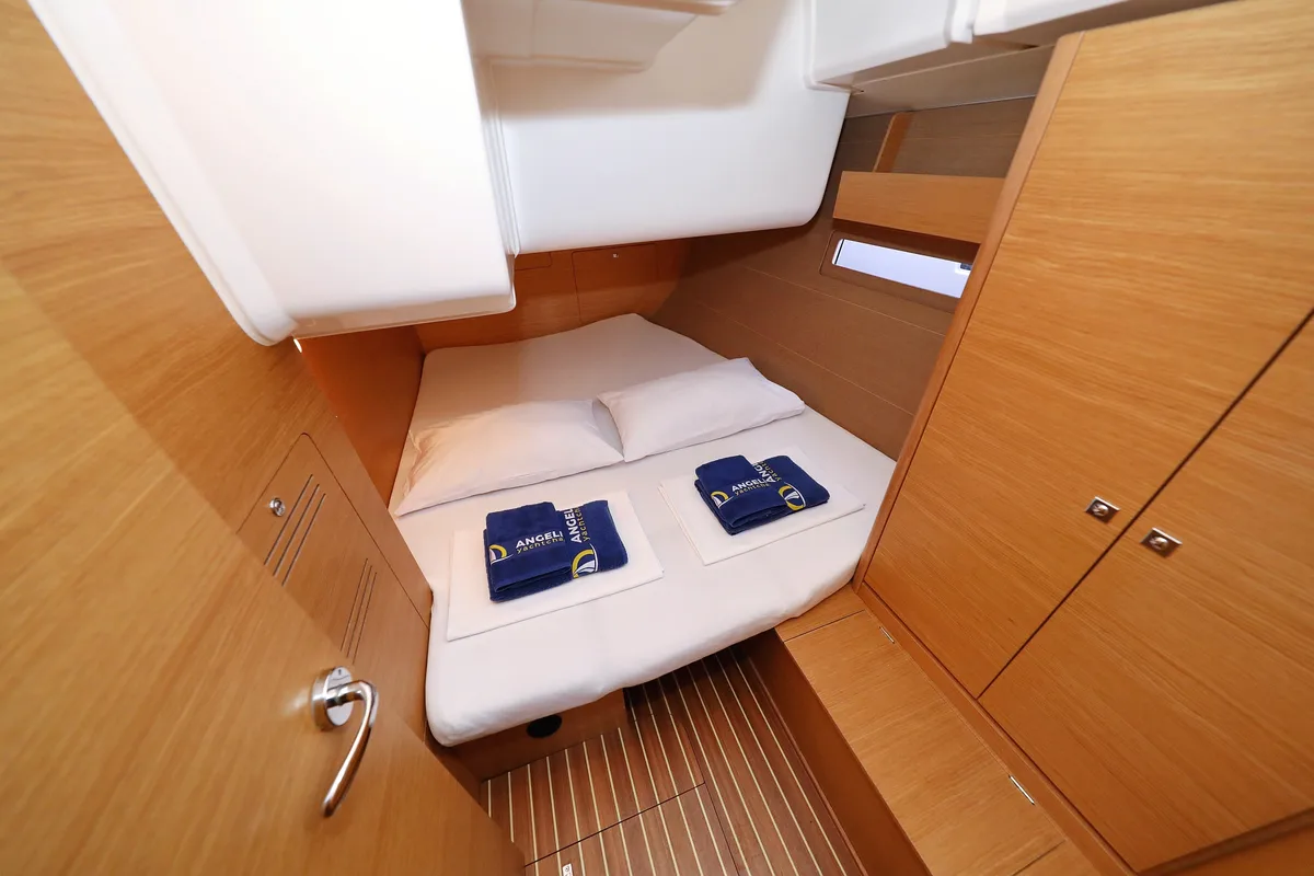 Cabin on Phonix II, a Dufour 412 GL sailboat at Grad Biograd na Moru, Croatia