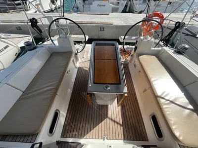 Deck of BUGA, a Beneteau Oceanis 41.1 sailboat at Općina Sukošan, Croatia