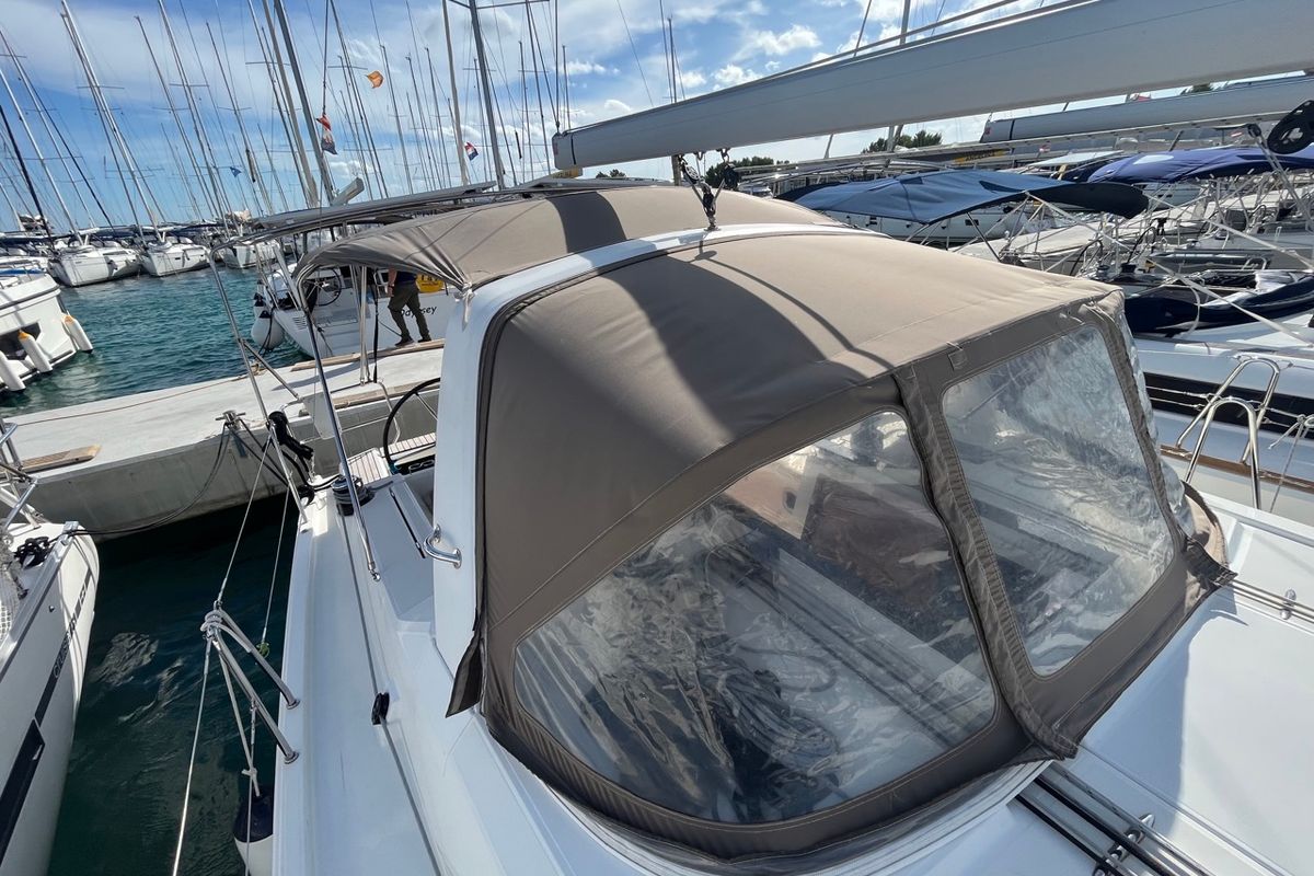 Exterior view of BUGA, a Beneteau Oceanis 41.1 sailboat at Općina Sukošan, Croatia