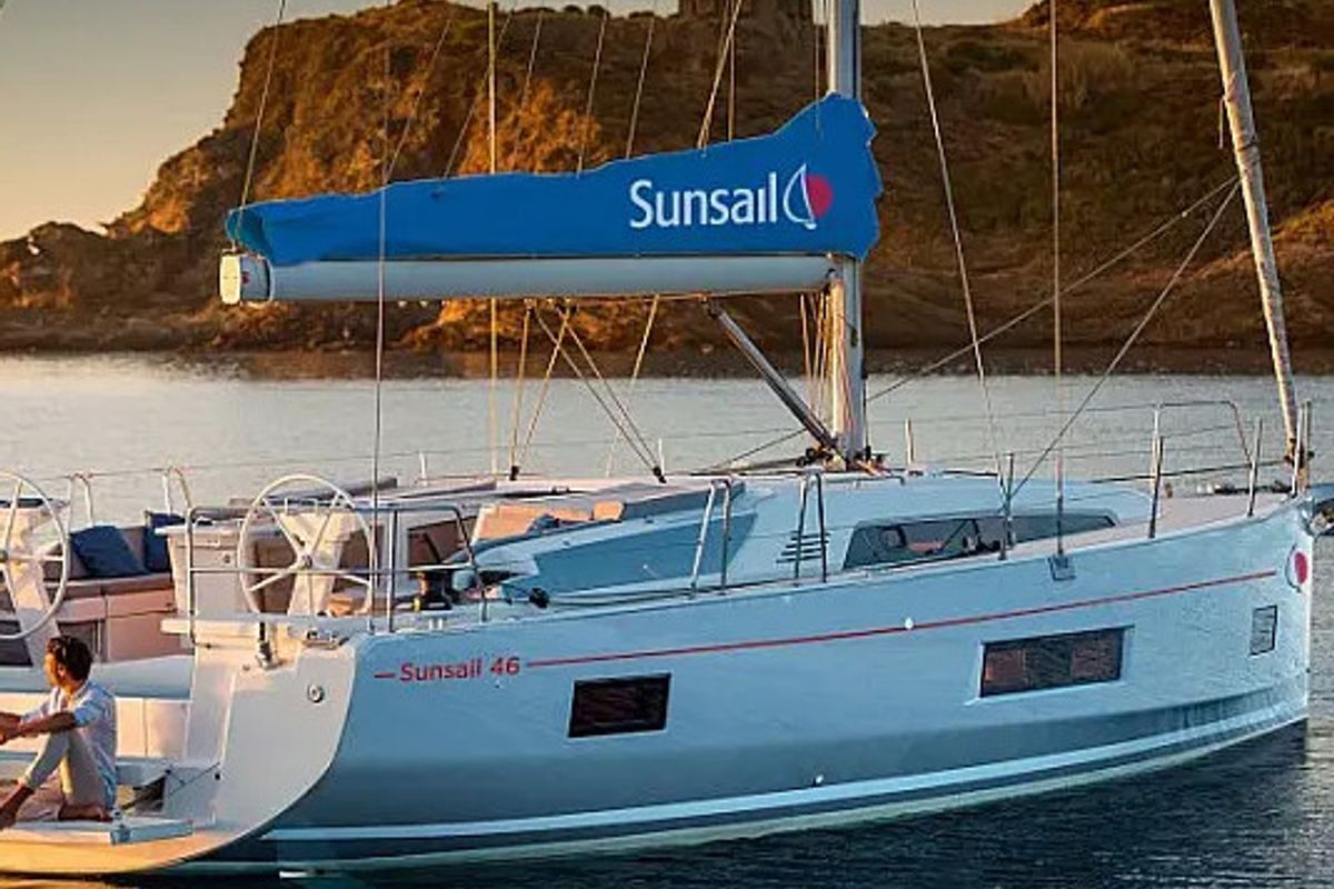 Exterior view of Oceanis 461/3/3 Premium, a Beneteau Oceanis 461 sailboat at Grand Anse, Grenada