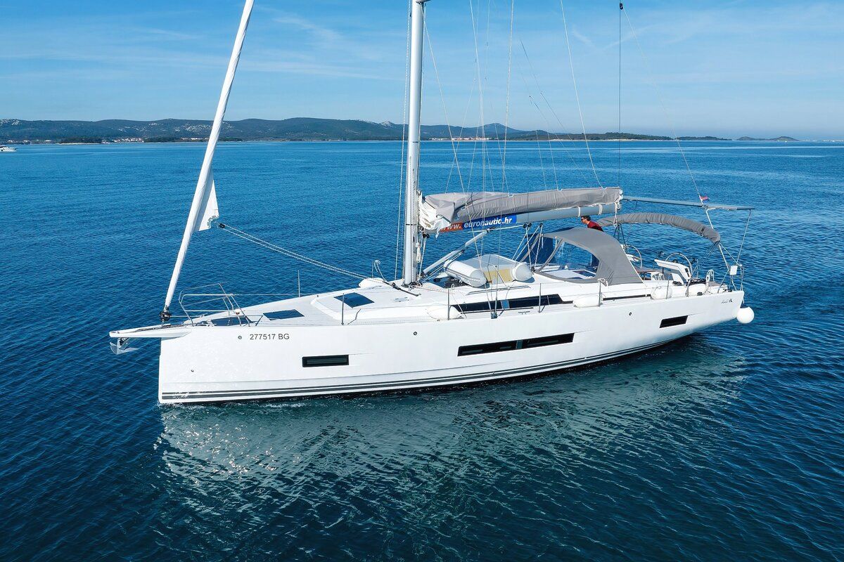 Exterior view of Jameson, a Hanse Yachts Hanse 460 sailboat at Grad Biograd na Moru, Croatia