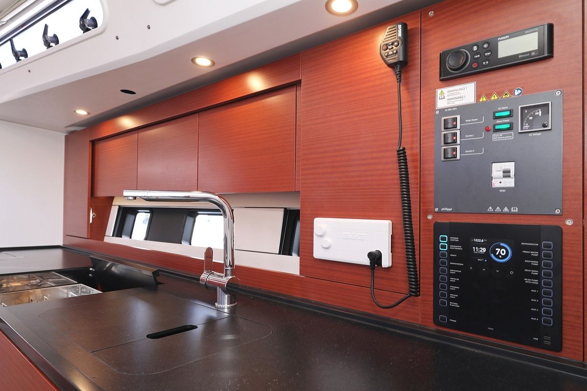 Galley of Jameson, a Hanse Yachts Hanse 460 sailboat at Grad Biograd na Moru, Croatia