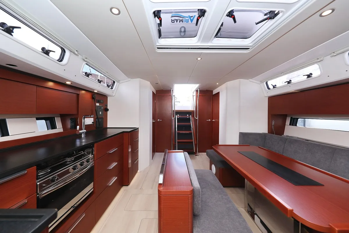 Salon of Jameson, a Hanse Yachts Hanse 460 sailboat at Grad Biograd na Moru, Croatia