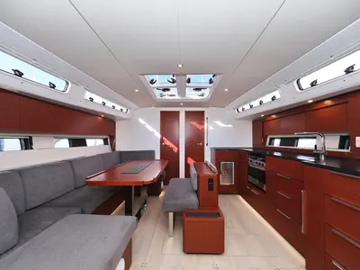 Salon of Jameson, a Hanse Yachts Hanse 460 sailboat at Grad Biograd na Moru, Croatia