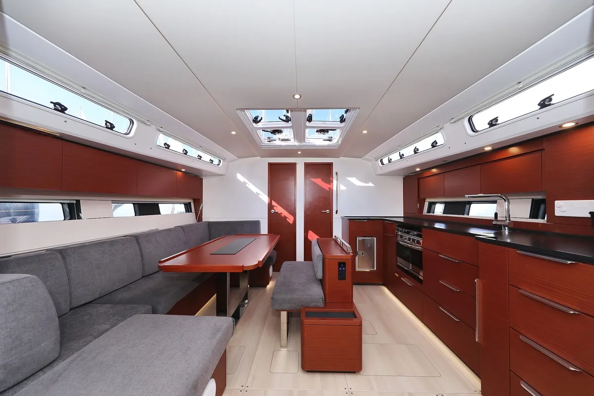 Salon of Jameson, a Hanse Yachts Hanse 460 sailboat at Grad Biograd na Moru, Croatia