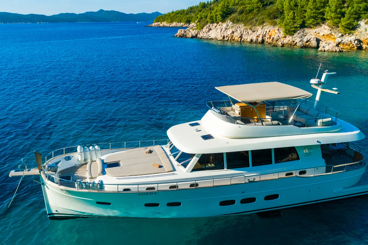 Exterior view of Cloud 9, a Gulet Motoryacht yacht at Dubrovnik, Croatia